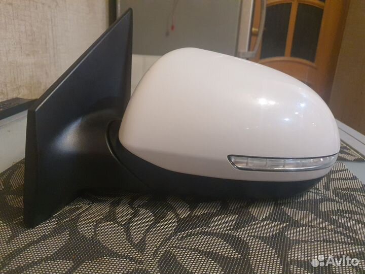 Зеркало левое kia rio 3 рио 3 с повторителем белое