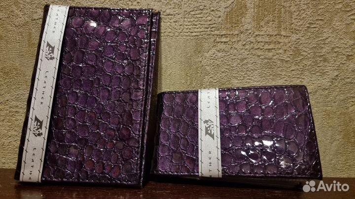 Обложка на паспорт кожа, береста