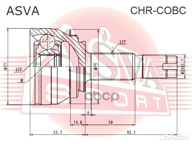 ШРУС внешний перед прав CHR-cobc chrcobc asva