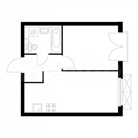 1-к. квартира, 35 м², 19/24 эт.