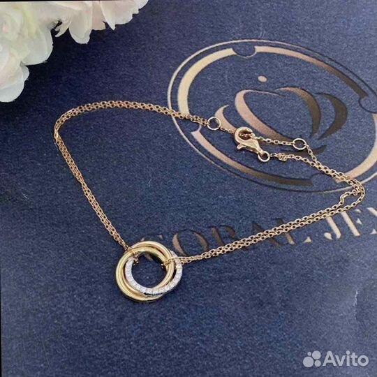 Браслет Cartier Trinity, золото 585 пробы 0,14ct