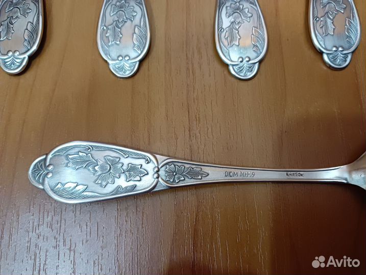 Ложки десертные мельхиоровые Весна 0юм мн-19 СССР