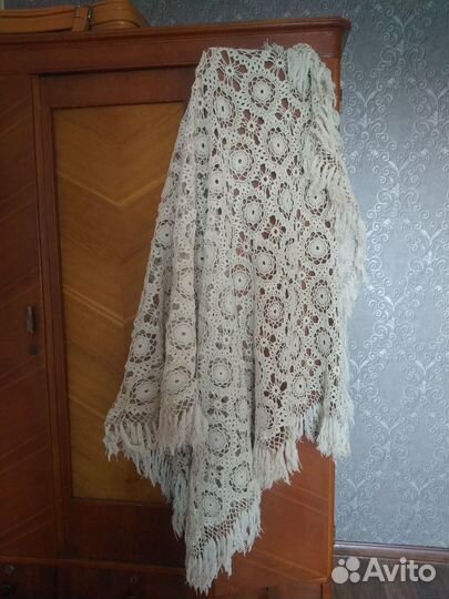 Вязаная скатерть крючком СССР винтаж
