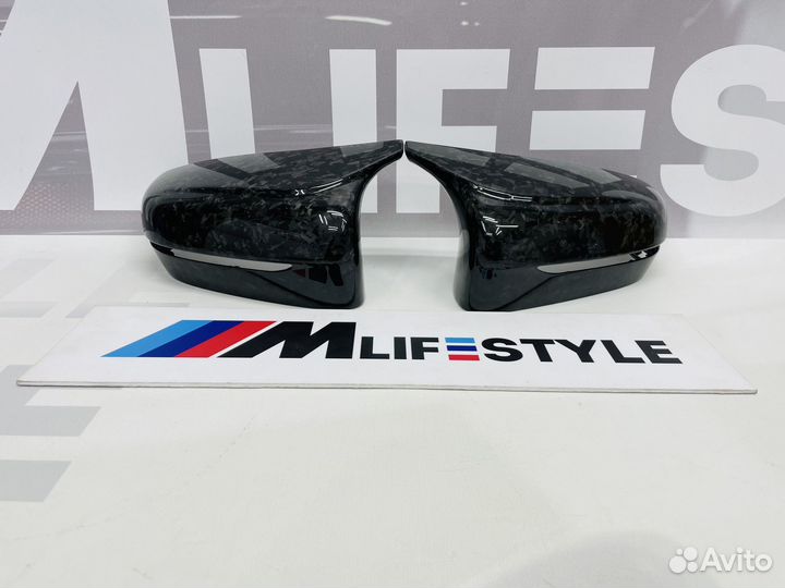 Накладки зеркал BMW M5 F90 Кованый карбон