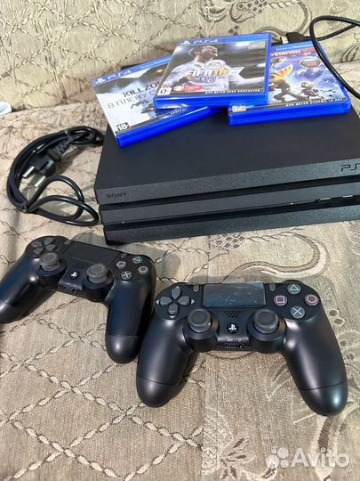 Sony playstation 4 pro + игры 2джойстика ps4 про