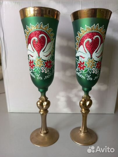 Фужеры бокалы свадебные