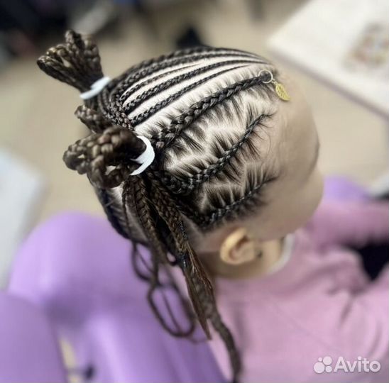 Косы с канекалоном, брейды, боксерские косы