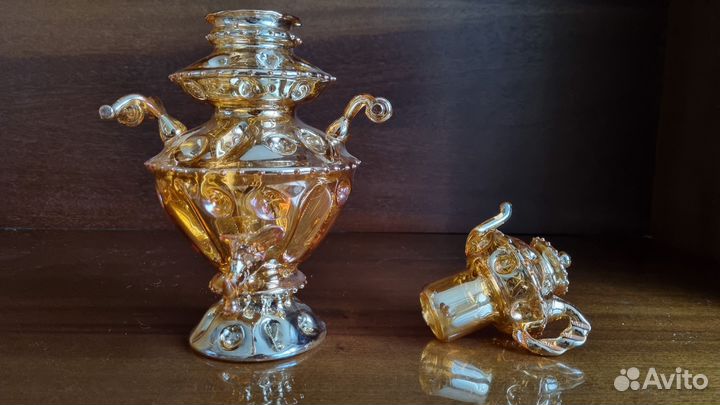 Стеклянный самовар, сувенирный, СССР