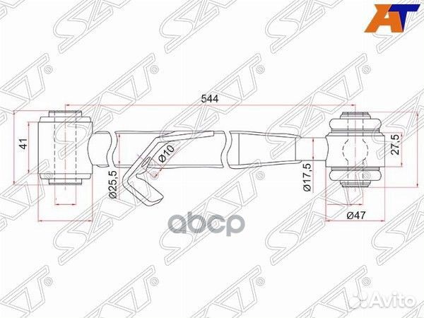 Тяга поперечная задней подвески нижняя toyota R