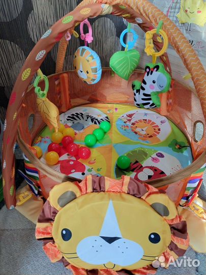 Детский развивающий коврик 3в1