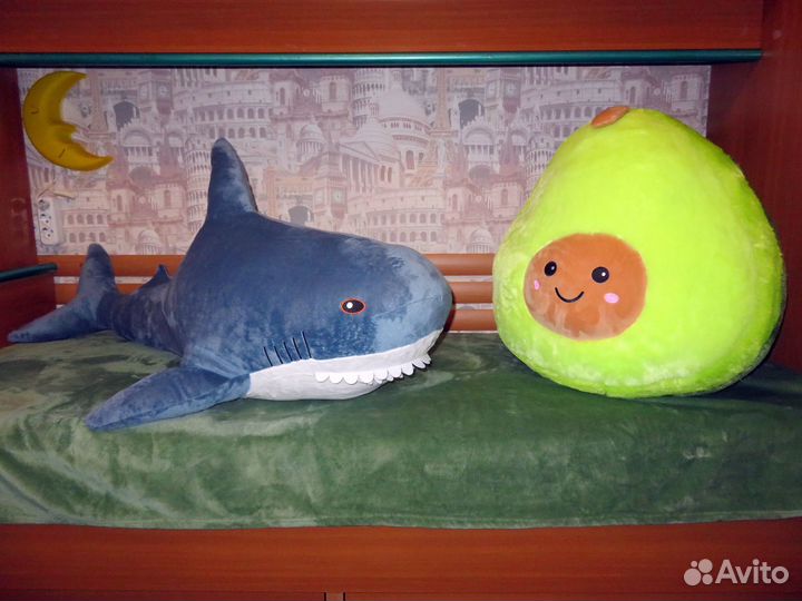 Новые мягкие игрушки Акула Авокадо