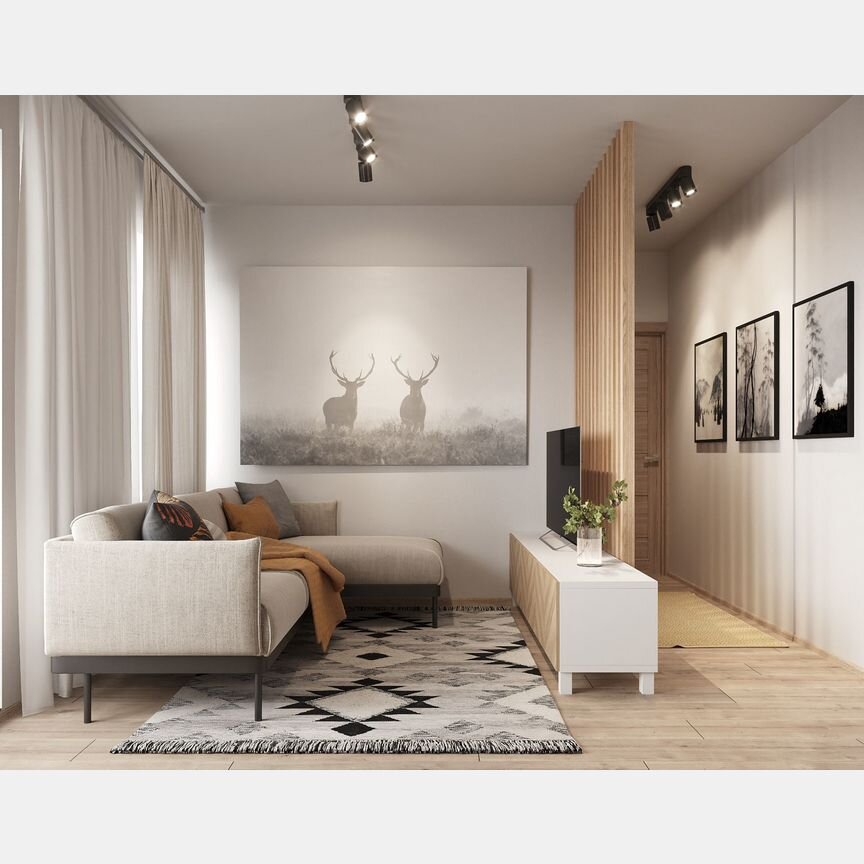 3-к. квартира, 55,3 м², 1/24 эт.
