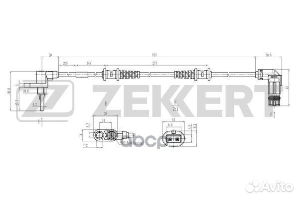 Датчик ABS передн. MB Vito (W639) 03- Viano (W