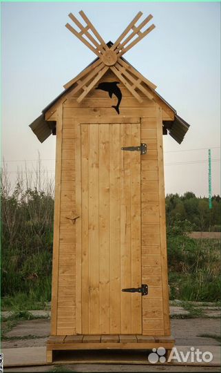Уличный туалет деревянный TOP230