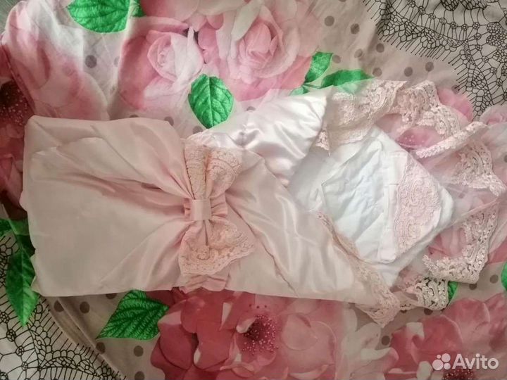 Конверт на выписку для девочки зимний