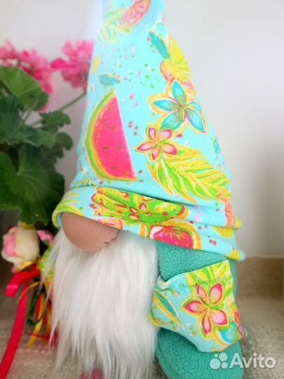 Цветочный Гном игрушка, подарок домовой оберег