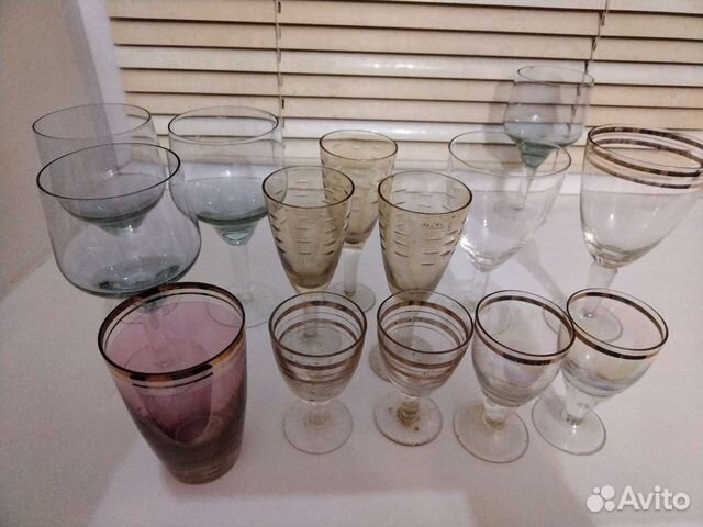 Фужеры лафитники рюмки бокалы СССР Цена за все