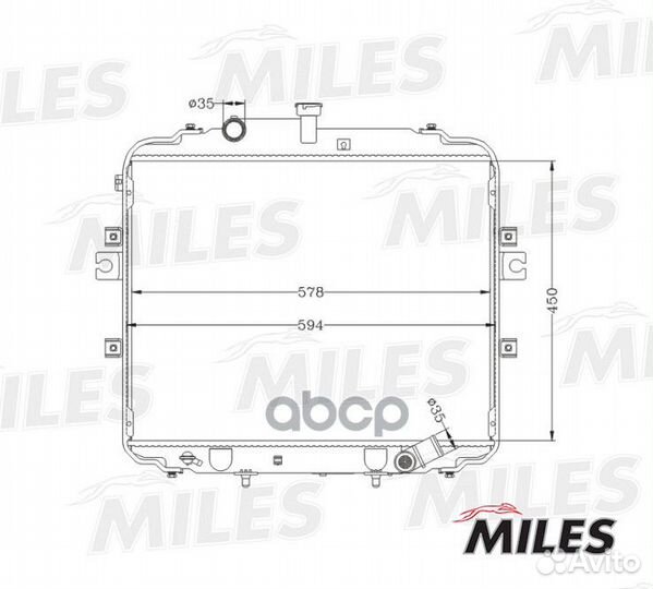 Радиатор (паяный) acrb068 Miles