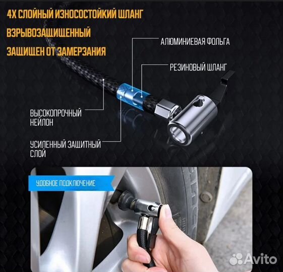 Насос автомобильный. Компрессор для колёс Carsun