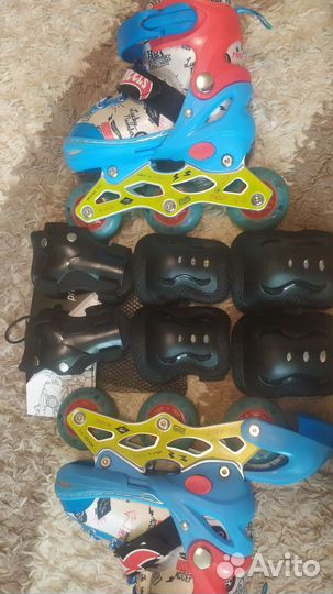 Ролики детские р-р 26-29+защита размера S