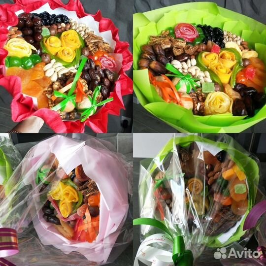 Букеты из сухофруктов и орехов на заказ