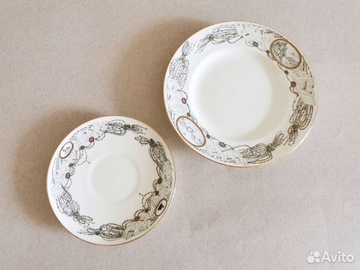Императорский фарфор комплект 3 предмета 