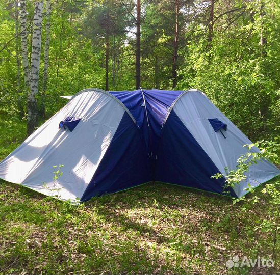 Палатка 6 местная с тамбуром, 3 комнаты