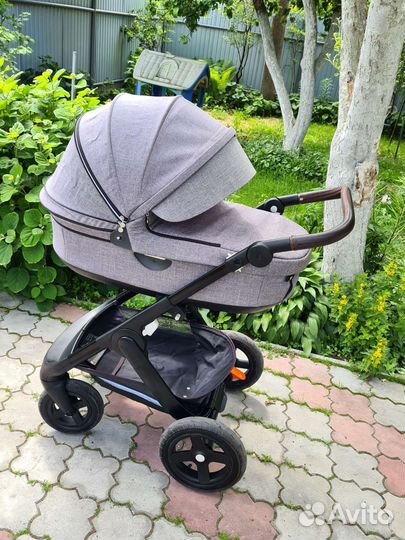 Коляска stokke trailz, черная рама