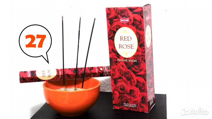 Ароматические палочки с ароматом Красная Роза