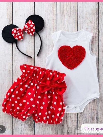 Наряд для фотосессии девочки 74 размер Мини-маус