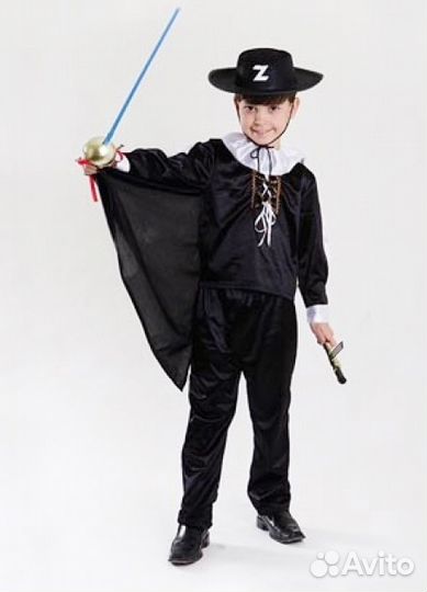 Шляпа карнавальная Зорро Zorro детская и взрослая