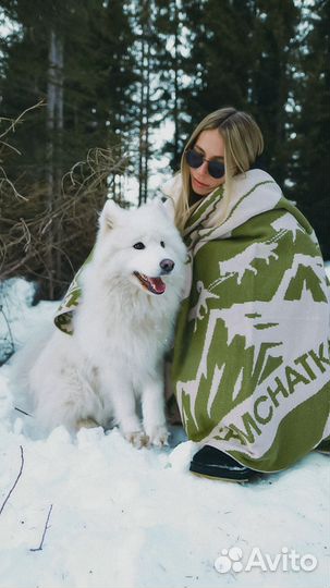 Плед вязаный Камчатка / Покрывало на кровать