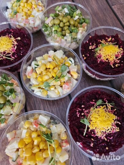 Салаты порционные для фуршета