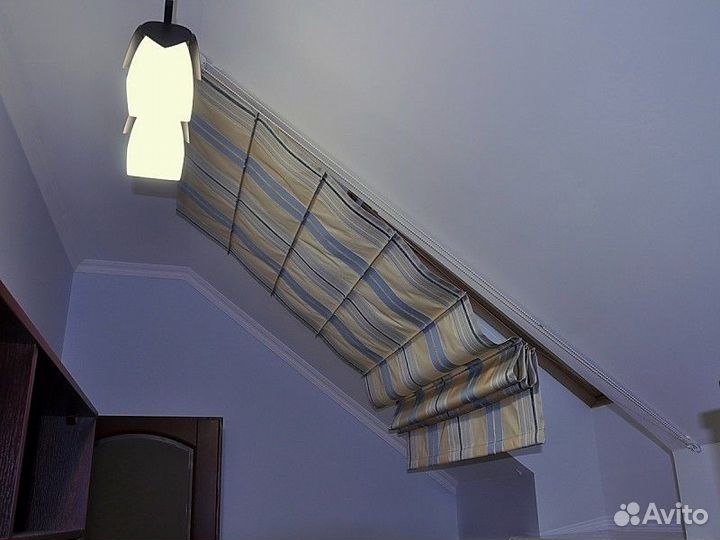 Мансардные римские шторы на заказ