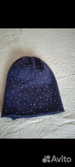 Шапка из чистого кашемира на девочку