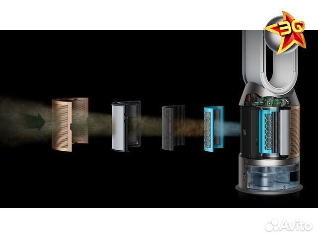 Очиститель и увлажнитель Dyson PH04 Nickel Gold