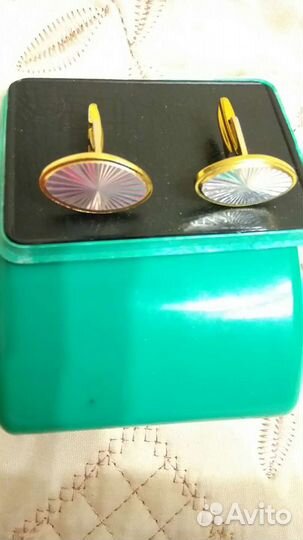 Запонки винтажные СССР, латунь