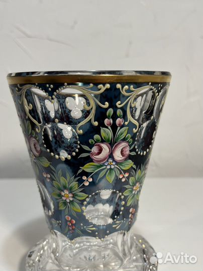 Ваза антикварная, Европа, хрусталь