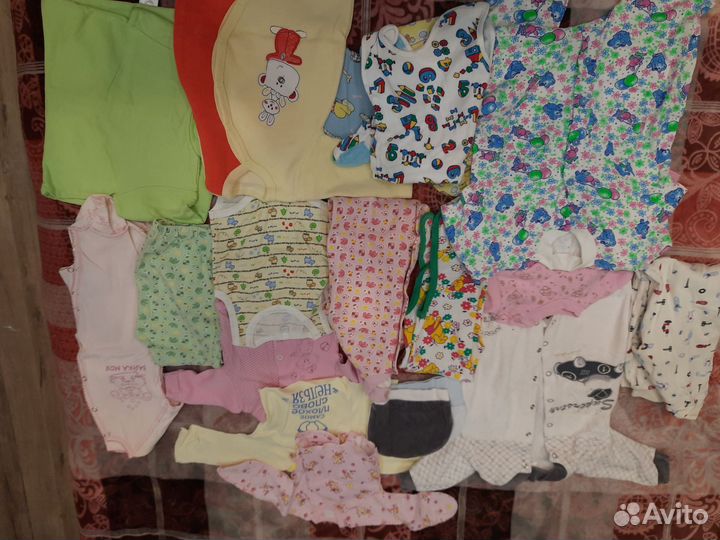 Детские вещи пакетом от 0 до года для девочки