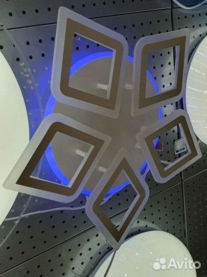 Люстра потолочная светодиодная RGB, 90вт