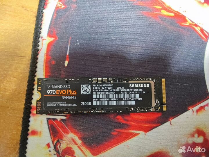 SSD 250 Gb Samsung 970 EVO Plus 2300/3500 Мб/сек