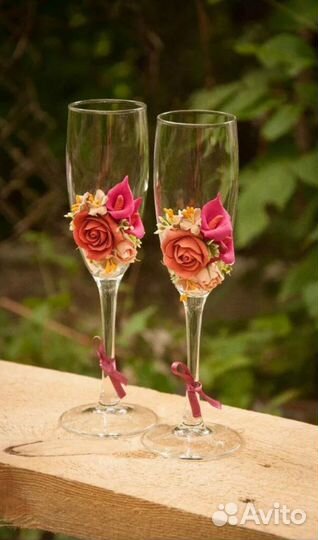Фужеры свадебные, праздничные