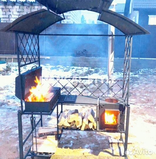 Мангал с крышей