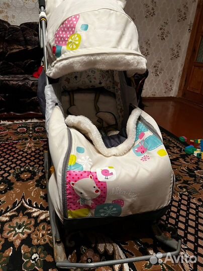 Детские санки с колесами бу