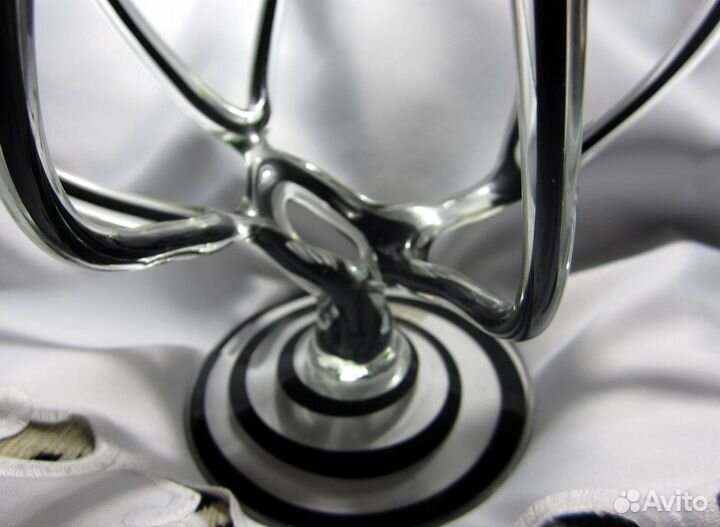 Ваза, цветное стекло, новая. Польша. Ручная работа