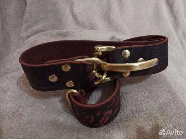 Мужской кожаный ремень ручной работы
