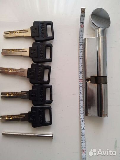Цилиндровый механизм личинка +замок для гаража б/у