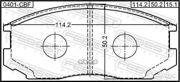 Колодки тормозные передние 0401cbf Febest