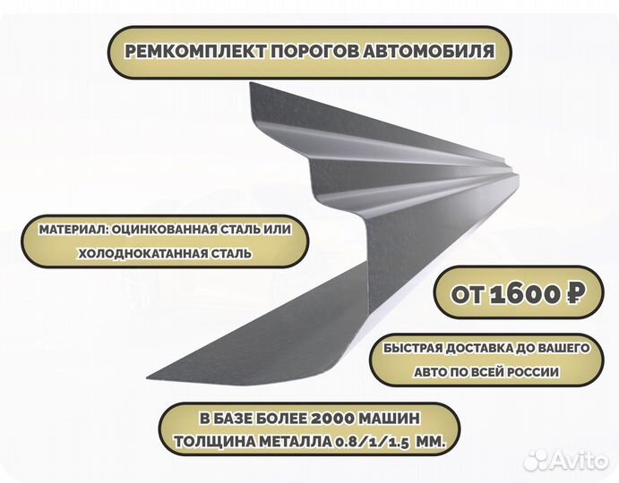 Ремонтные пороги (ремкомплект) на автомобиль