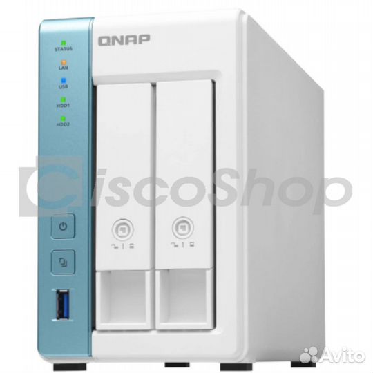 Сетевое хранилище Qnap TS-231P3-2G, 2xsata 2,5